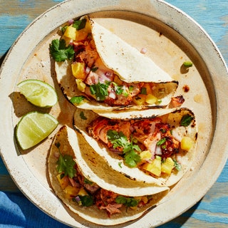 Salmon Tacos With PineappleChile Salsa recipe