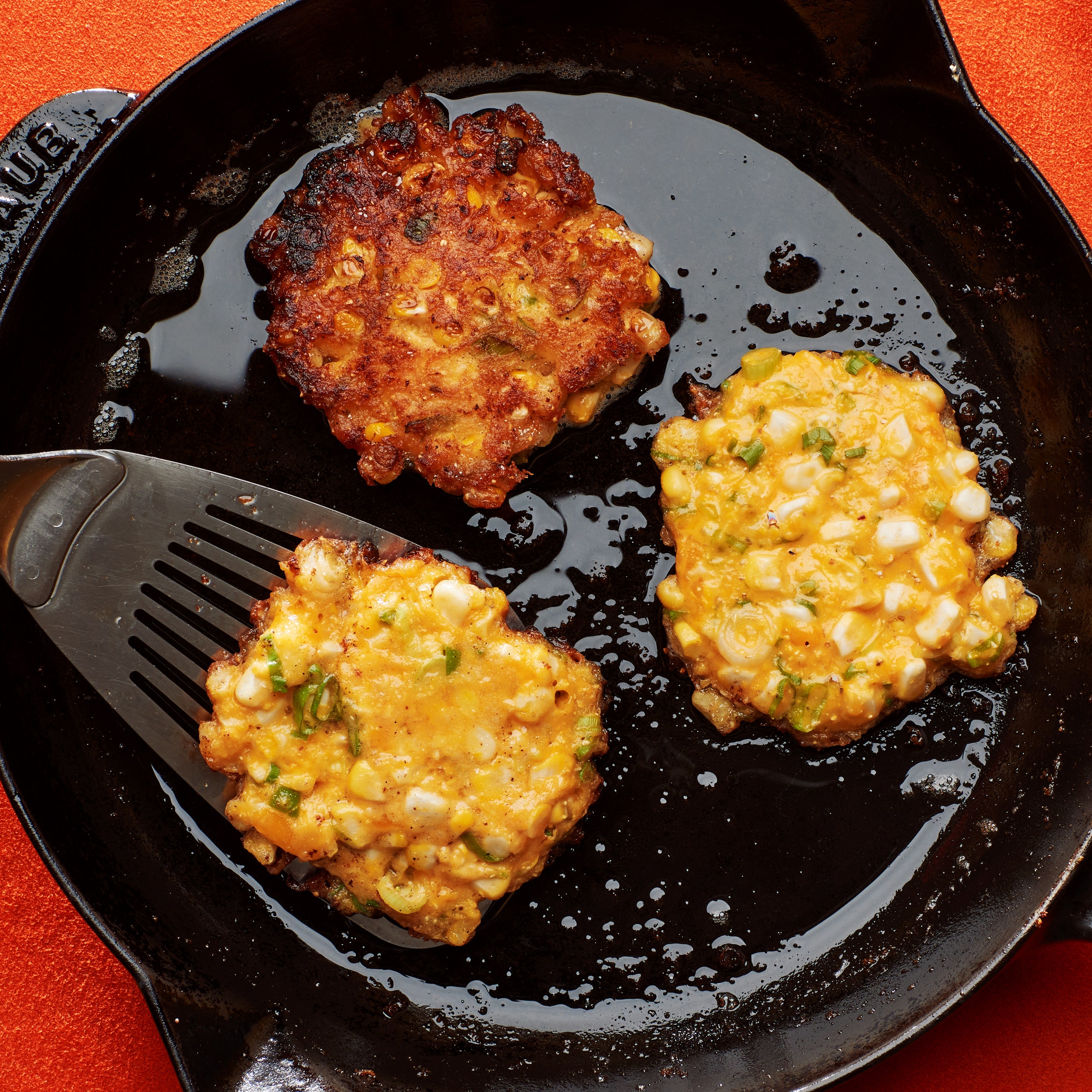 Corn Fritters With Hot Honey