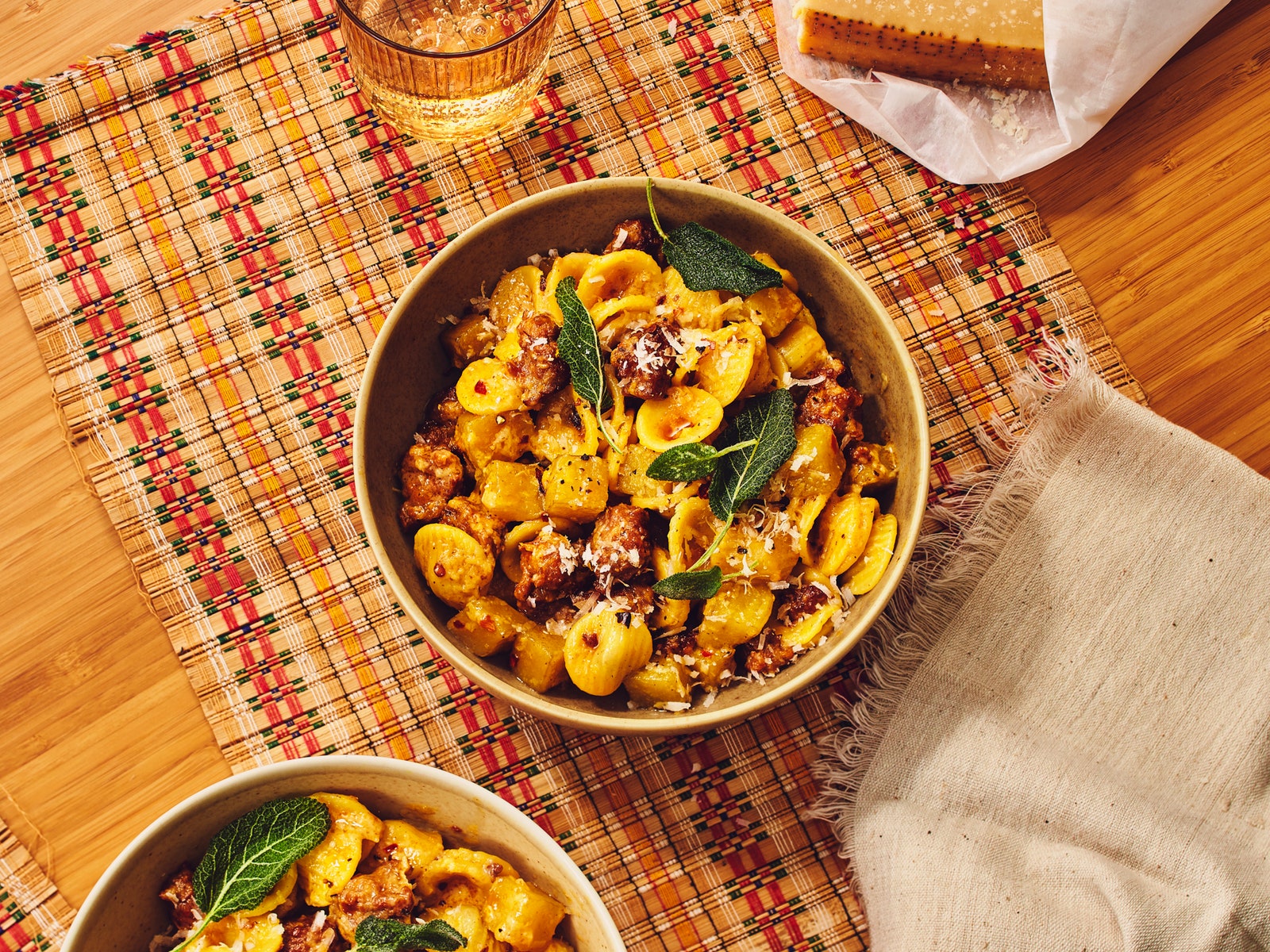 Pasta With Beets, Sausage, and Fried Sage