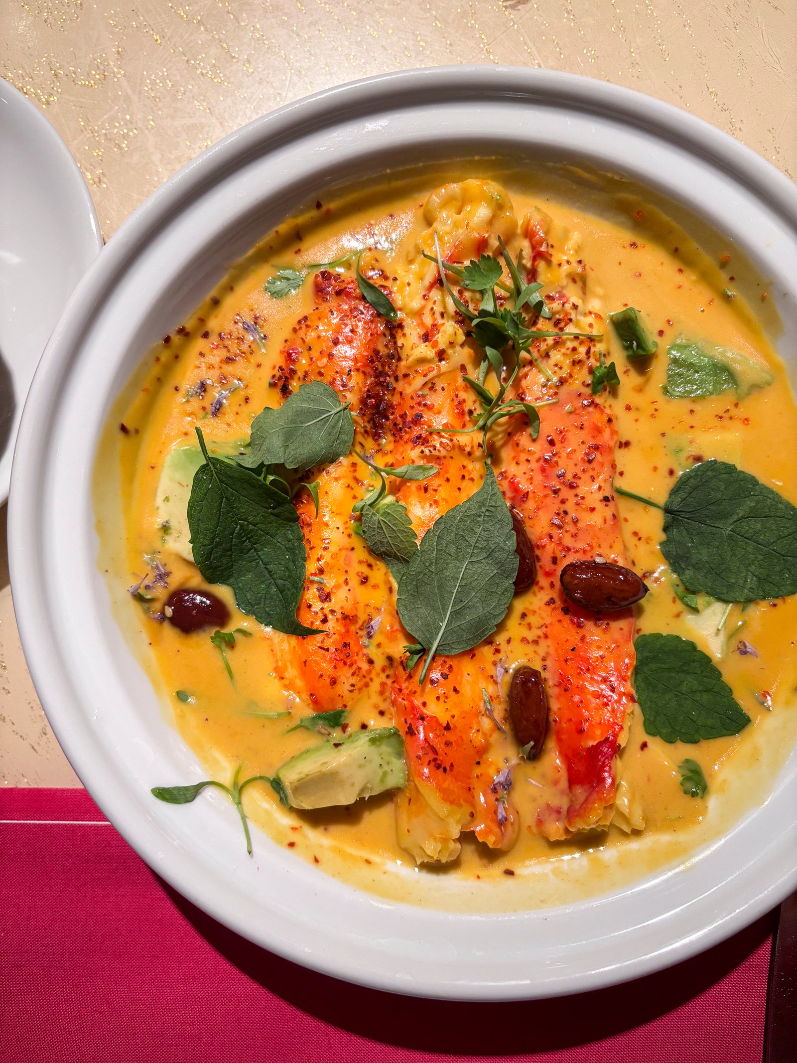 King Crab Tagine on a white plate